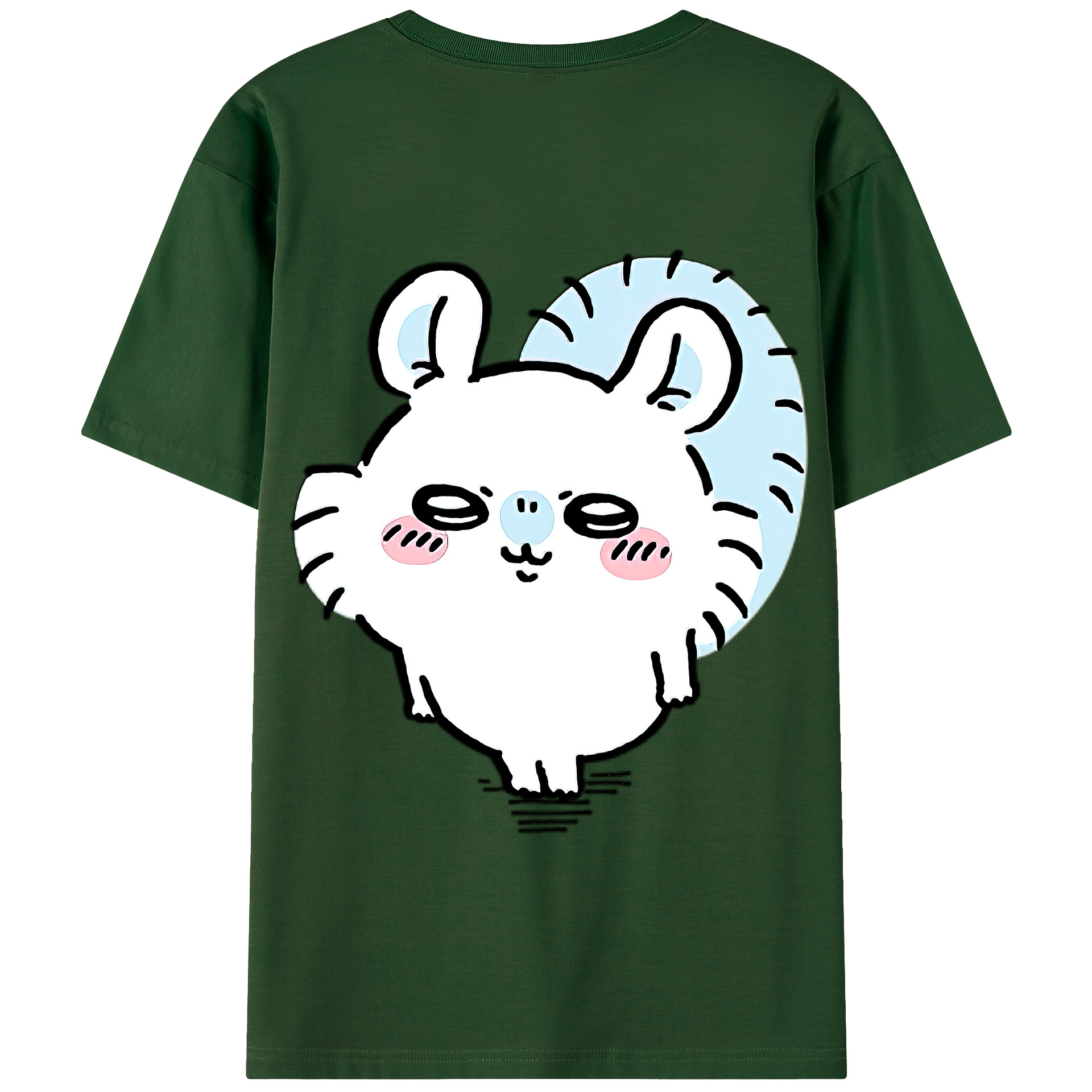 （画像用） ちいかわ モモンガ Chii-kawa Momonga 綿100％半袖Tシャツ（背面プリント）